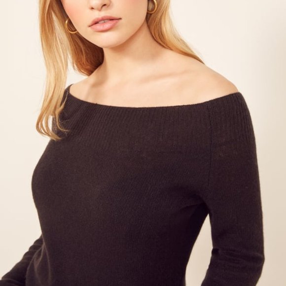 Reformation Sweaters - Reformation Cashmere Boatneck Long Sleeve M